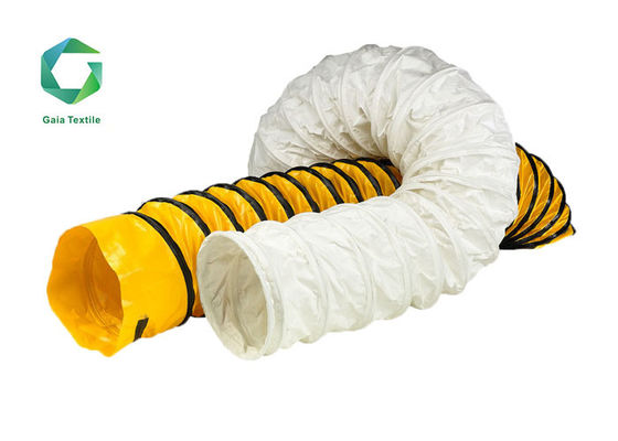 1500d ไวนิล Vent Duct 610gsm, 600N Tear Strength ท่อระบายอากาศ PVC แบบยืดหยุ่นสารหน่วงไฟ