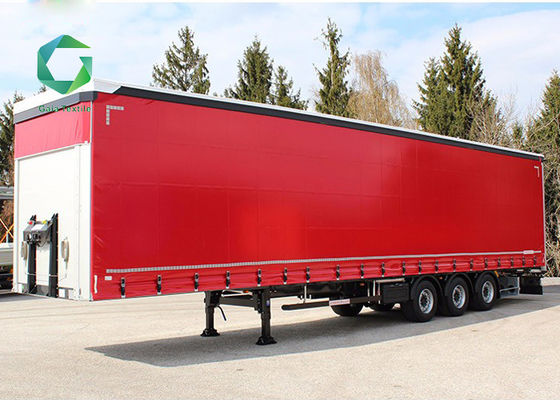 1000gsm Polyester PVC Coated Tarpaulin Waterproof Transportation Fabric 4000N Tensile