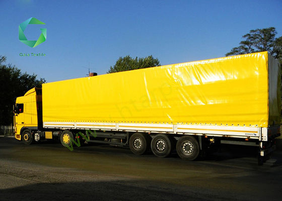 1000gsm Polyester PVC Coated Tarpaulin Waterproof Transportation Fabric 4000N Tensile
